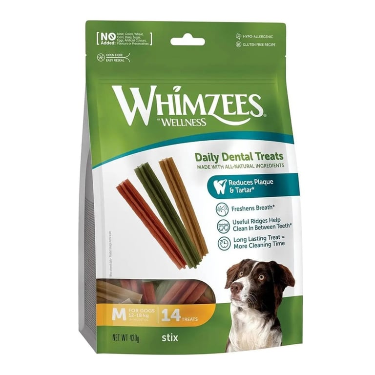 Whimzees Hueso Estrella M Mix 15 Cm
