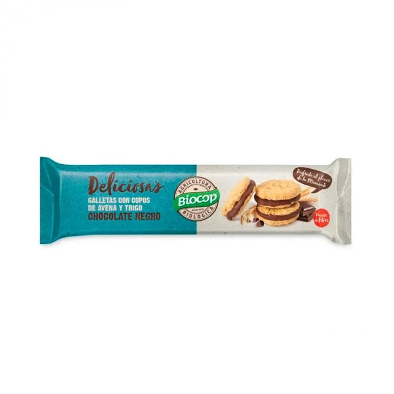 Délicieuses biscuits aux flocons d'avoine et de blé chocolat noir