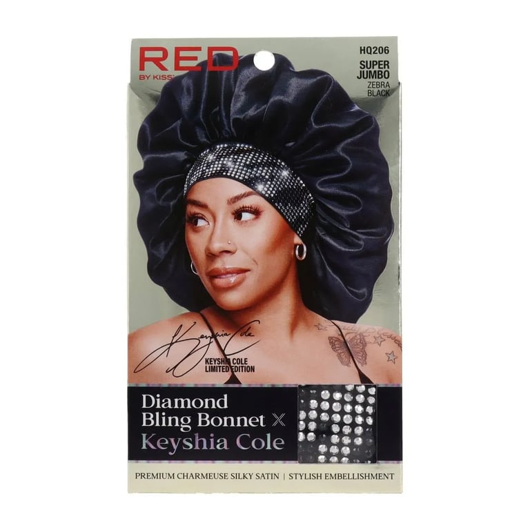 Diamond Bling Cappello per Capelli Colore Nero-Zebra