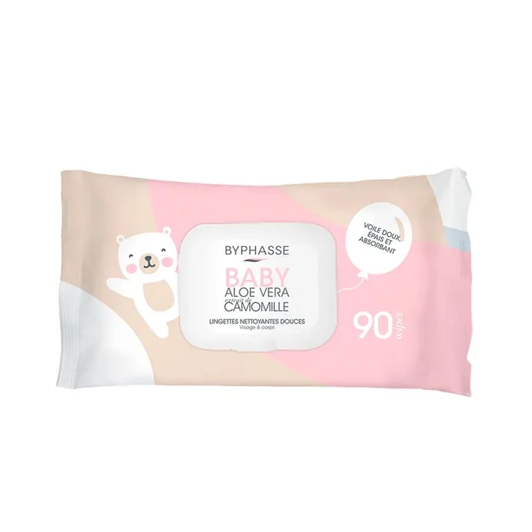 Toallitas Limpiadoras Bebé Aloe Vera Y Extracto De Camomila