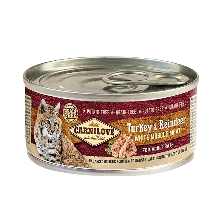 Dose Katzenfutter Adult Pute und Rentier