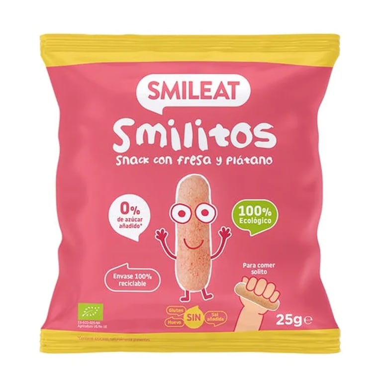 Smilitos Snacks Con Fresa Y Plátano
