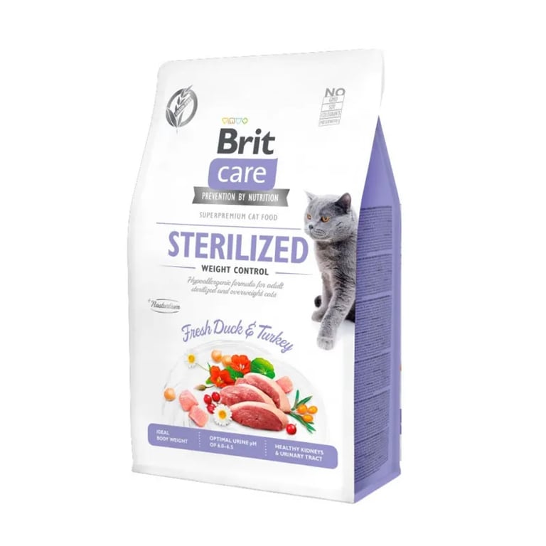 Care Cat Sterilized Weight Control Pato Y Pavo