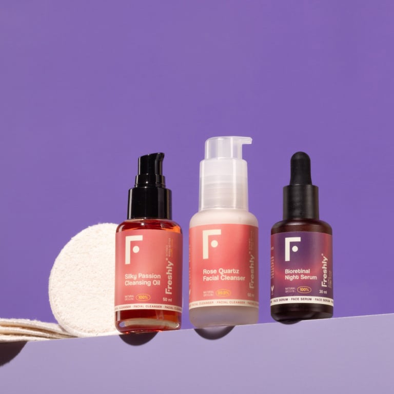 Routine De Nuit Démaquillant + Nettoyant + Sérum Bioretinal de Freshly Cosmetics