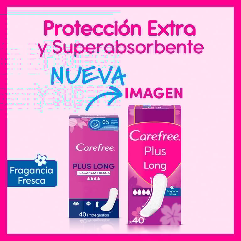 Plus Long Fragrância Fresca 40 Unds da Carefree