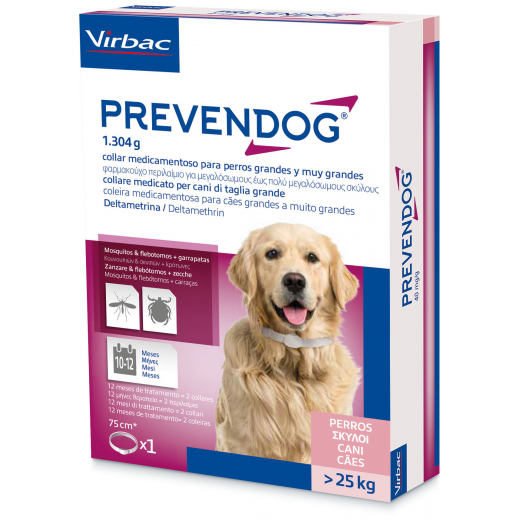 Prevendog Collar Antiparasitario 75 cm +25 kg