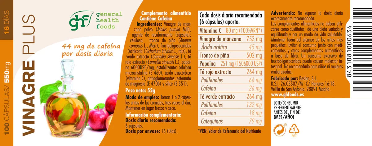 Vinaigre Plus 550mg - imagen 12 de 16