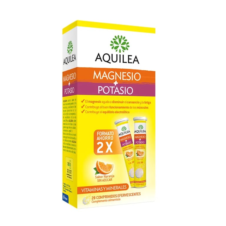 AQUILEA MAGNESIO + POTASIO FORMATO AHORRO 2 Ud 14 Tabs