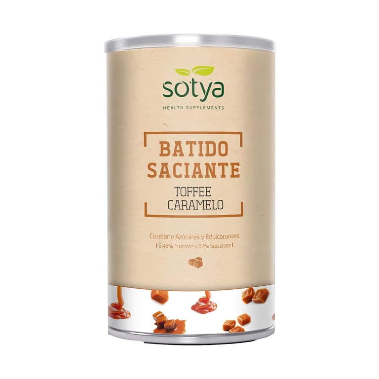 Batido Saciante Polvo Toffee Caramelo