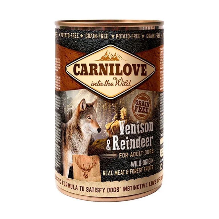 Nassfutter für erwachsene Hunde Rind und Hirsch.