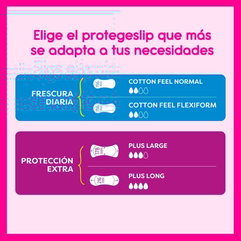 Cotton Feel Flexiform 30 Unités de Carefree