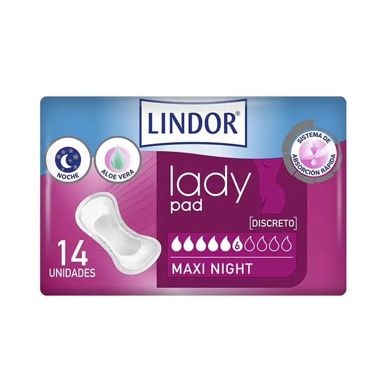 Lady Pad Maxi Night 6 Drops