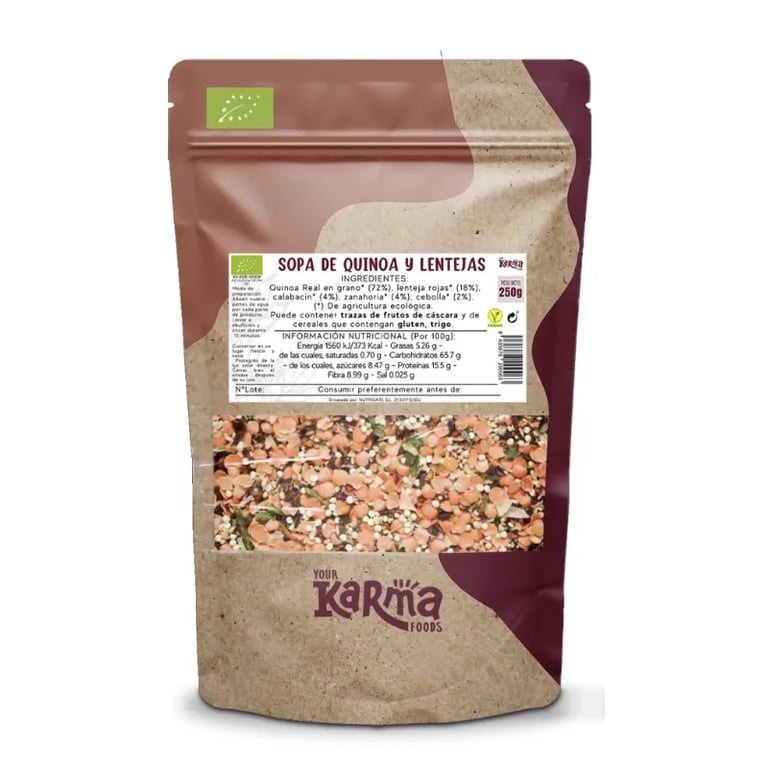Soupe Au Quinoa et aux Lentilles Bio
