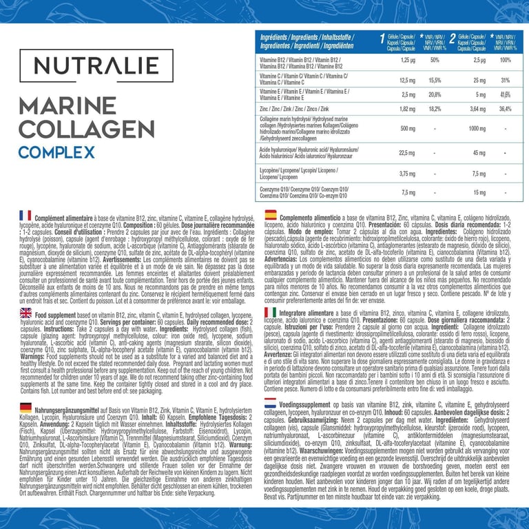 Marine Collagen Complex 60 Caps di Nutralie - imagen 2 de 2