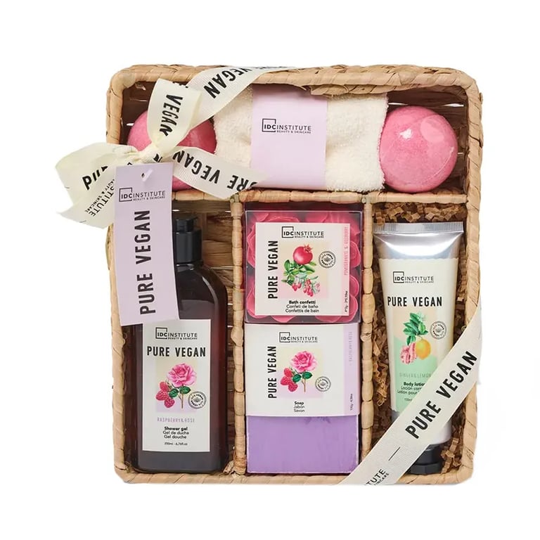 Set Pure Vegan Gel + Loção + Sabonete + Confetes + Bombas + Toalha