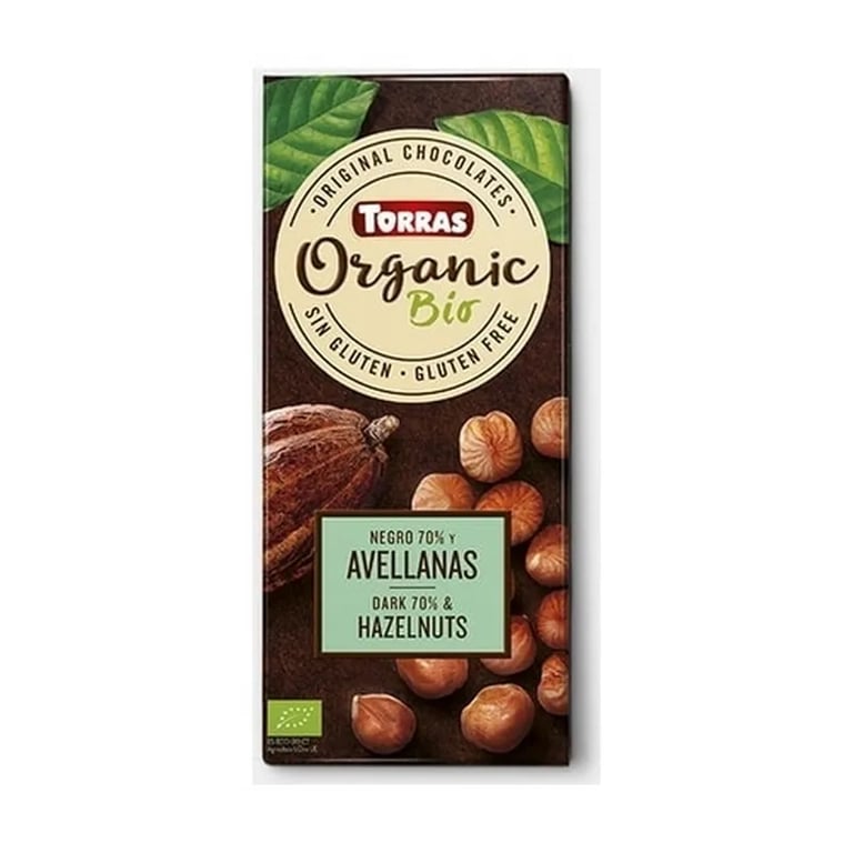 Chocolate Preto 70% Cacau Avelã Bio