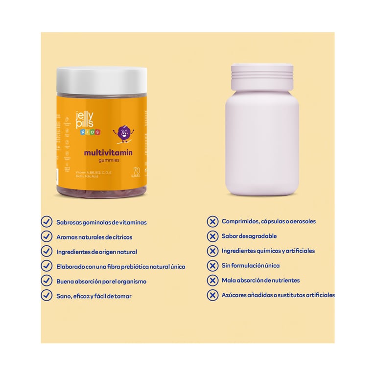 Kids Multivitamin Gummies 70 Unités de Jelly Pills