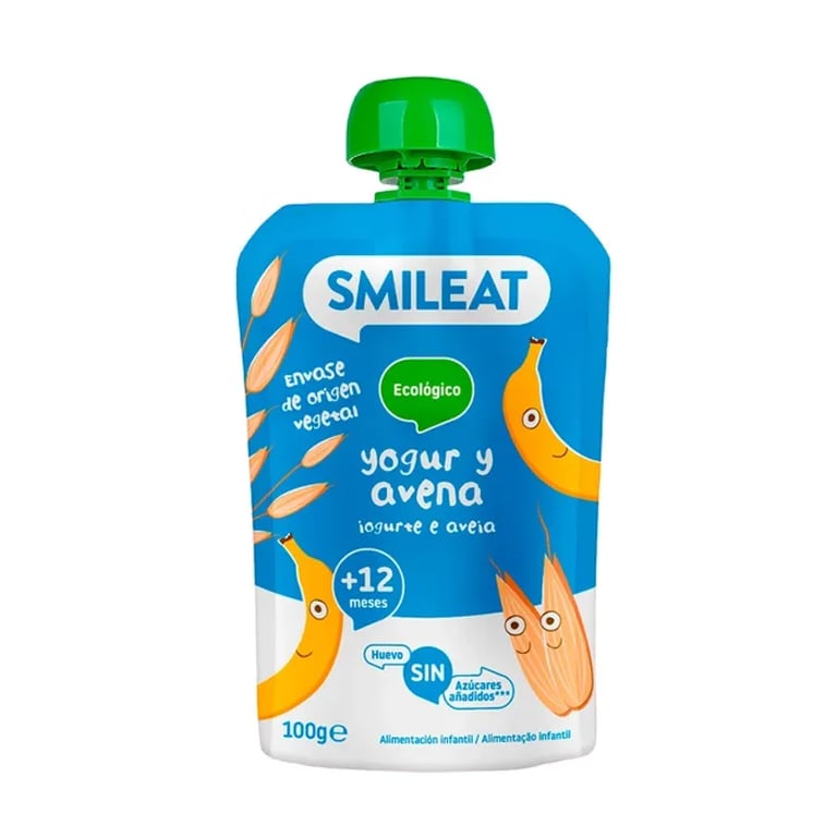 Puré Ecológico De Yogur Y Avena +12M