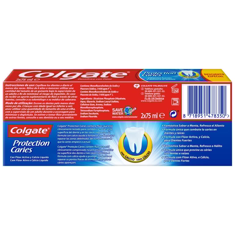 Maximum Cavity Protection Duplo 2 Uds 75 ml de Colgate