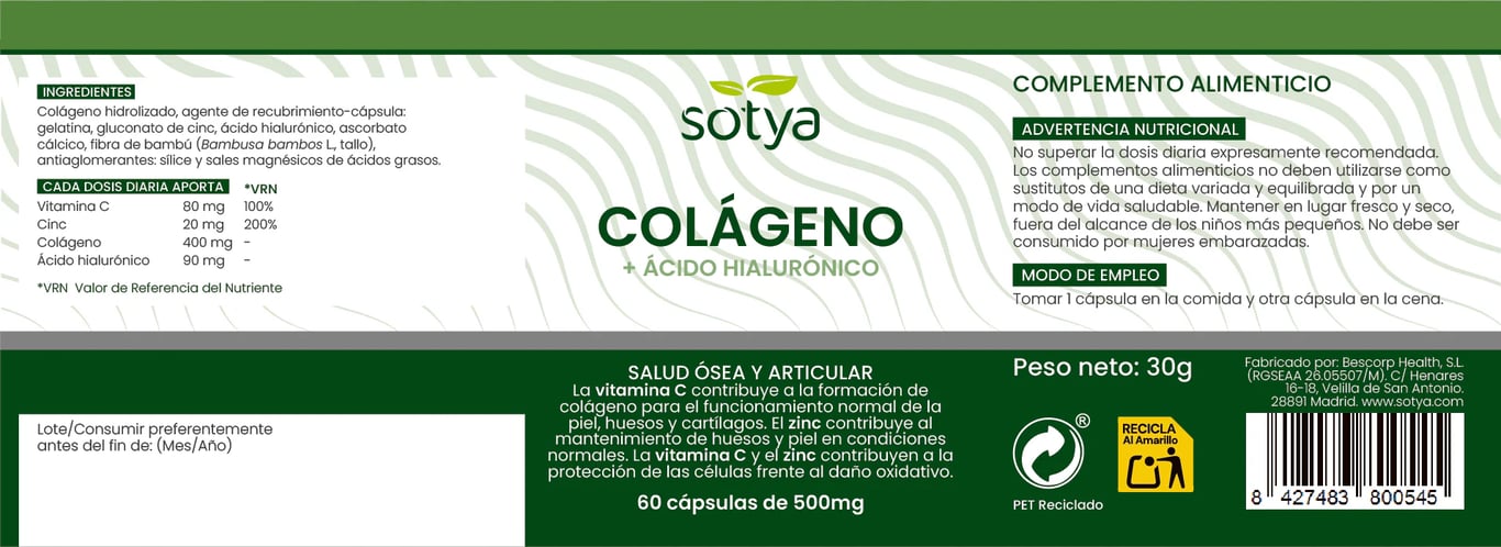 Collagène + Acide Hyaluronique 500 mg - imagen 4 de 4