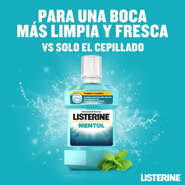 Collutorio Mentolo Pacco Doppio 2 Unità 1000 ml di Listerine