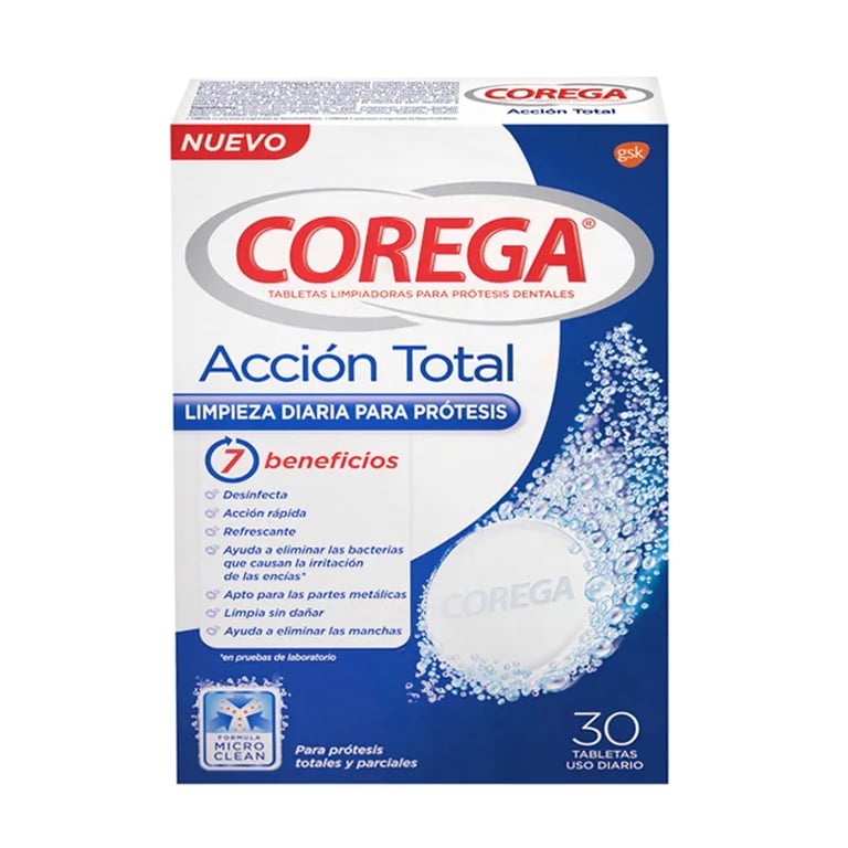 COREGA ACCIÓN TOTAL TABLETAS LIMPIADORAS
