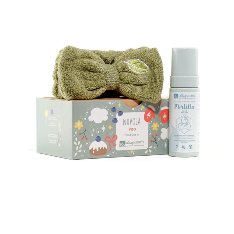 Cofre Facial Nuvola Cinta para el cabello + Mousse Mirtilla