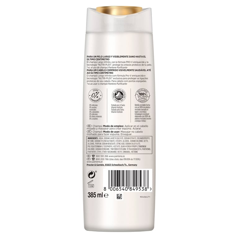 Nutri-Plex Shampoing Long Infini 385 ml de Pantene