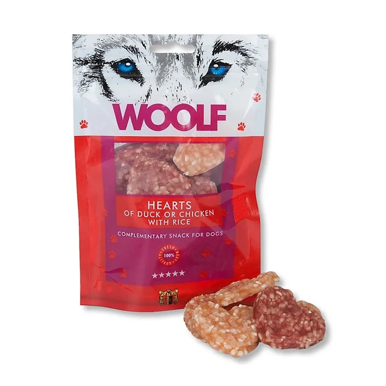 Snack Perros Corazones De Pato y Pollo Con Arroz