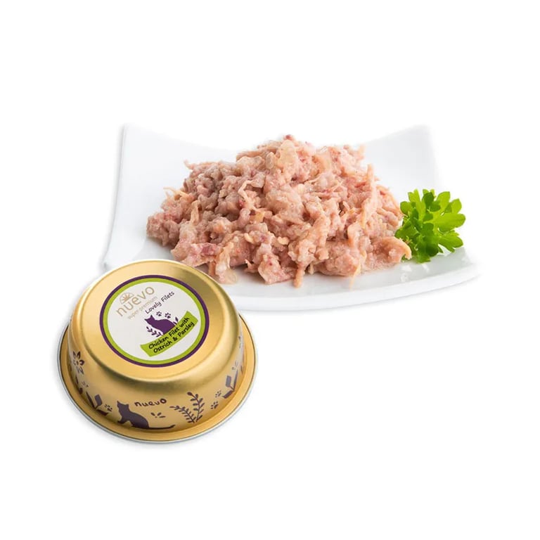Lovely Filets Gato Frango Com Avestruz E Salsa