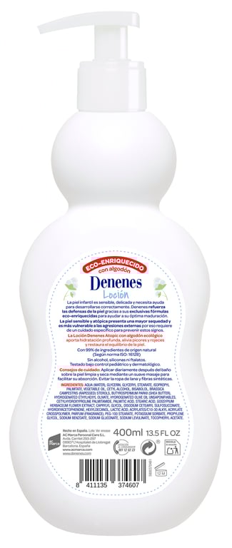 Protech Peaux Atópica Lait Hydratant 400 + 50 ml de Denenes