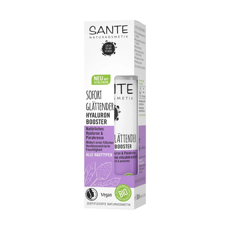 Glättendes Serum mit Hyaluronsäure und Parakresse Bio