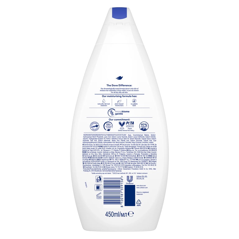 Deeply Nourishing Gel Hydratation Profonde 450 ml de Dove