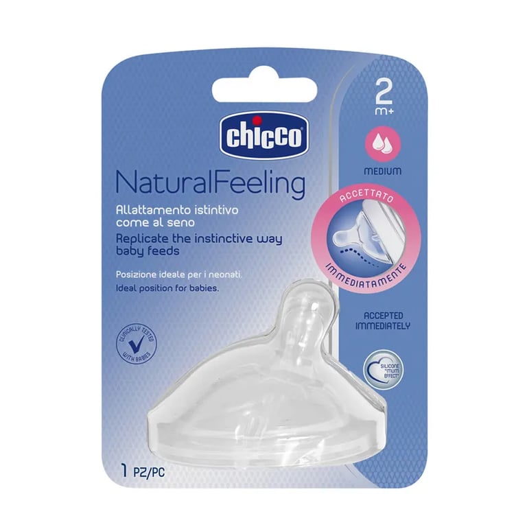 TETINA NATURAL FEELING SILICONA FLUJO MEDIO 2M+