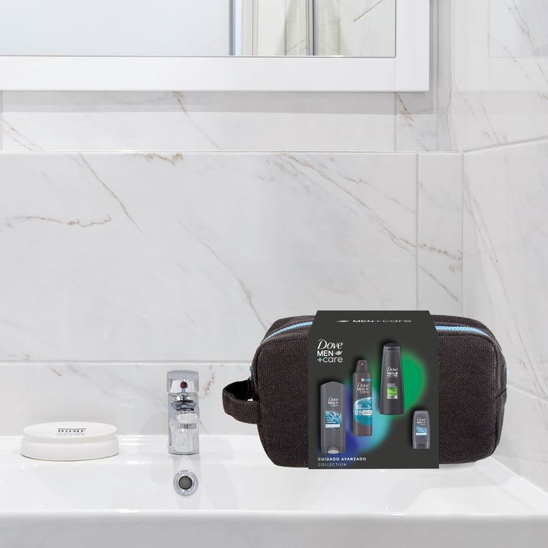 Men +Care Beauty case Gel Doccia + Shampoo + Deodorante + Gel Viaggio di Dove