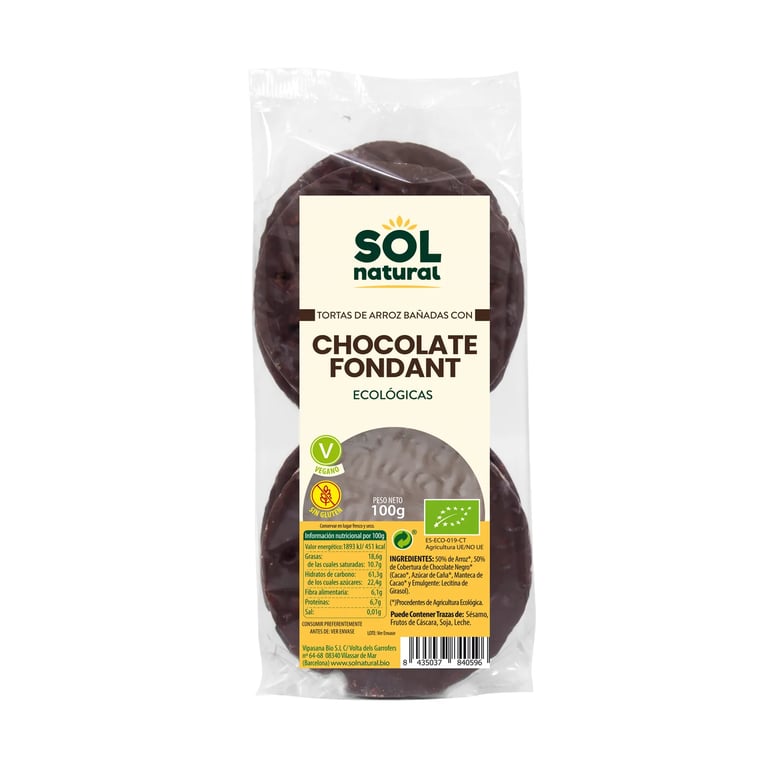 Galettes De Riz Nappées De Chocolat Fondant Bio