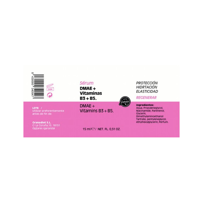 Sérum Regenerar DMAE+Vitaminas B3 B5 - imagen 2 de 3