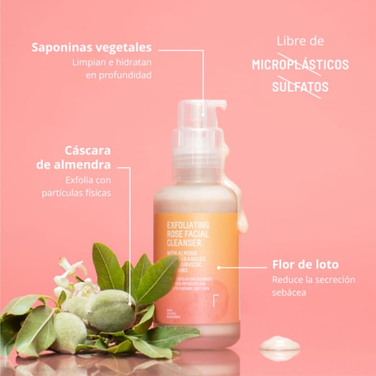 Exfoliating Rose Facial Cleanser 100 ml de Freshly Cosmetics