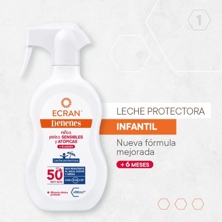 Denenes Sensitive Latte Protettore SPF50+ 270 ml di Ecran