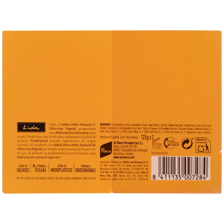 Original Glycerin Seife Im Block Duplo 2 St 125g von Lida