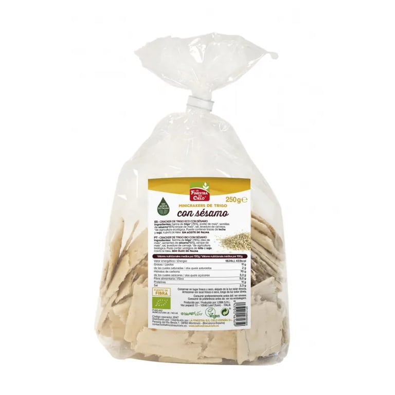 MINI CRACKERS DE TRIGO CON SÉSAMO BIO