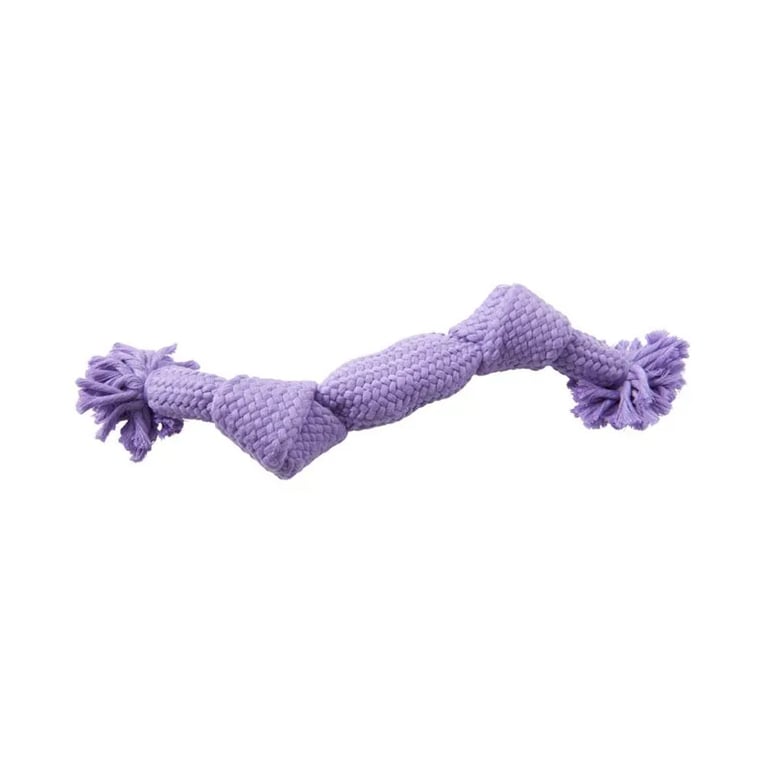 Spielzeug Hund Seil Mit Quietscher Lila 35 cm
