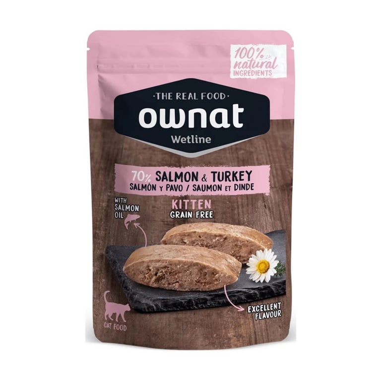 Ownat Wetline Feline Kitten Salmon Turkey