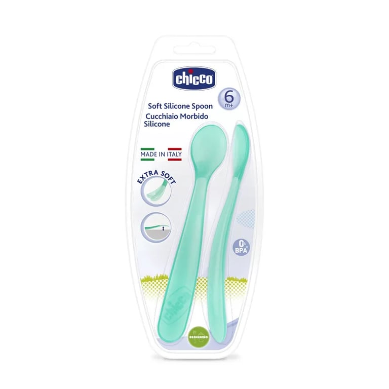 Fütterlöffel Aus Weichem Silikon 6M+ Blau
