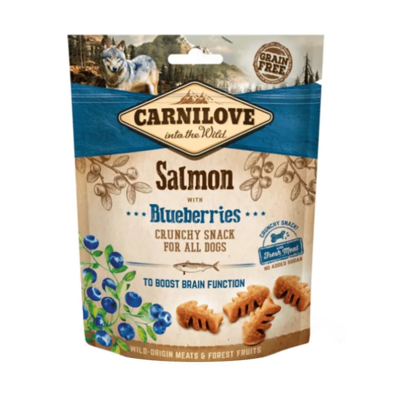 Snack Crunchy Saumon Avec Myrtilles