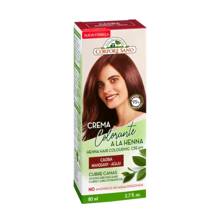 Crème Colorante À La Henné Acajou Couvre Gris