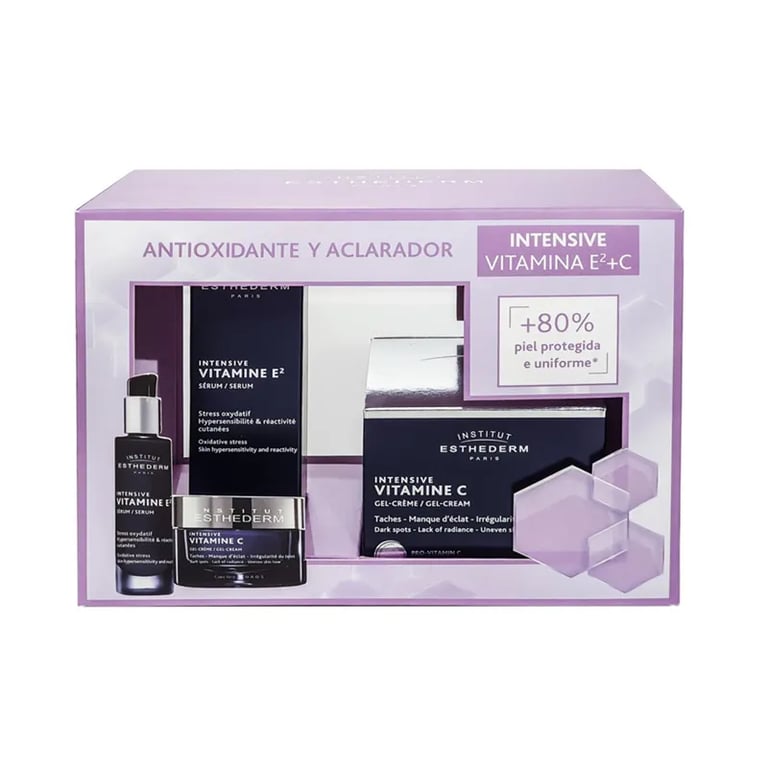 Packung Intensives Vitamin E+C Serum + Gel-Creme