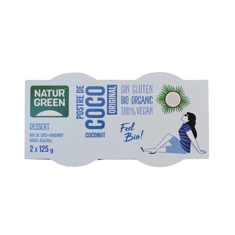 Original Bio-Kokosnuss-Dessert ohne Gluten