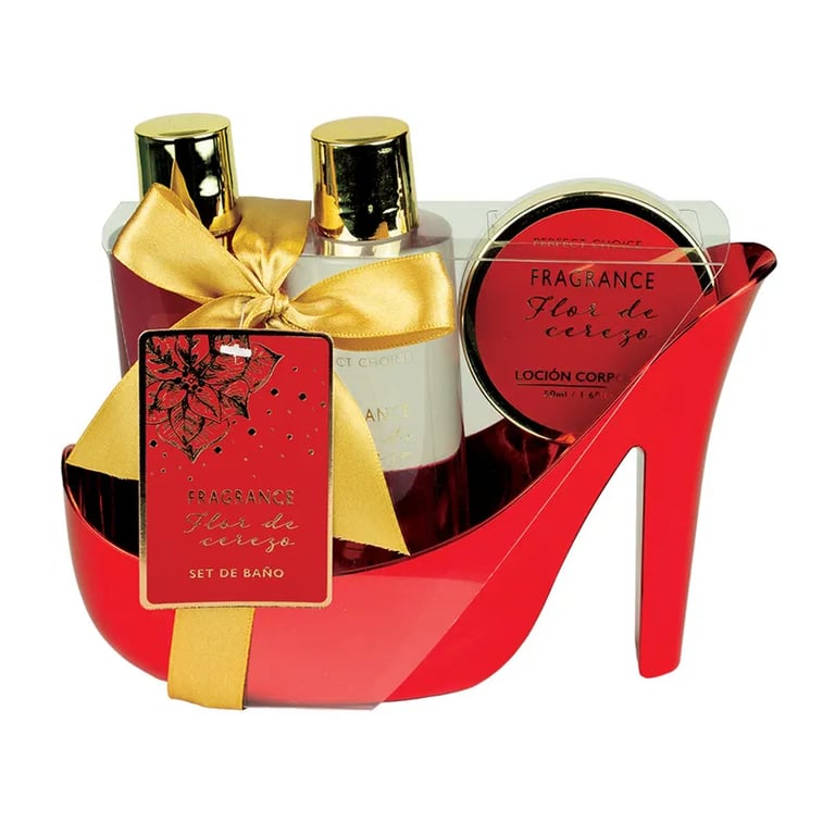 Set De Baño Flor De Cerezo Champú + Gel + Loción Corporal