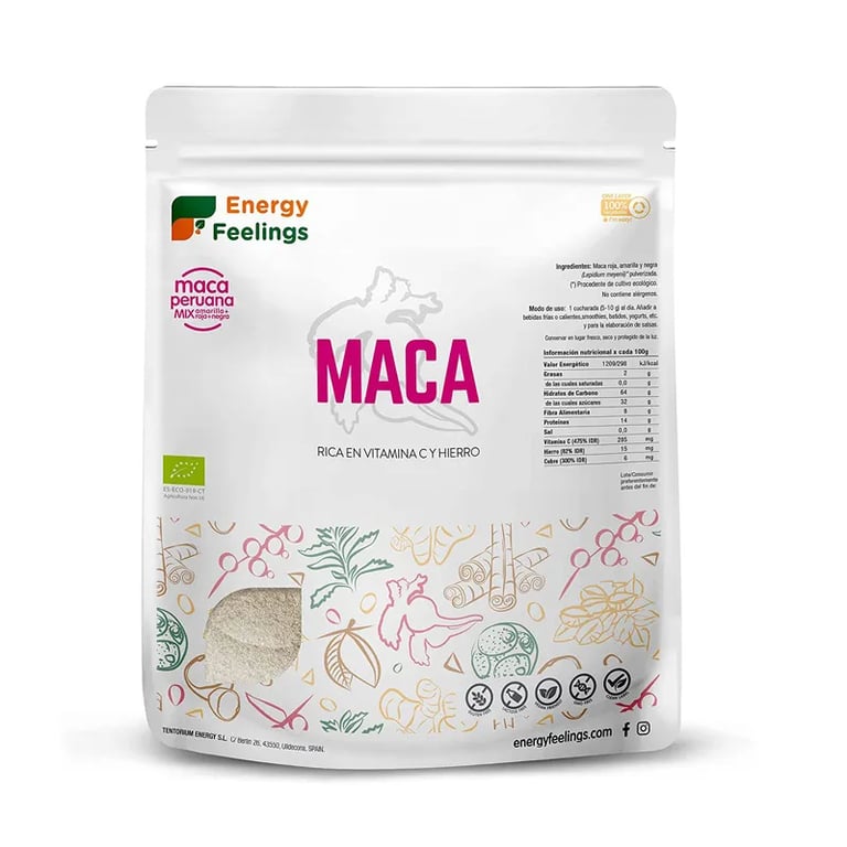 Maca Peruana Mix Amarilla Roja Negra Eco
